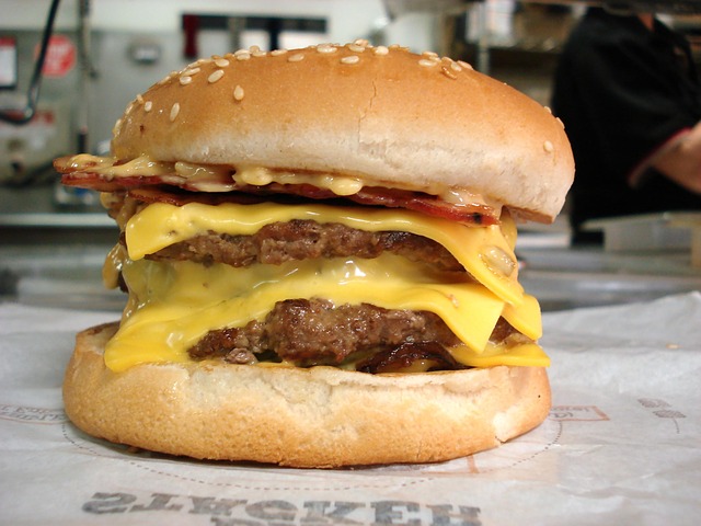 obezita hamburger